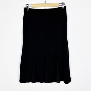 Wrapper Y2K Black Pleated Pull On Skirt Size Small